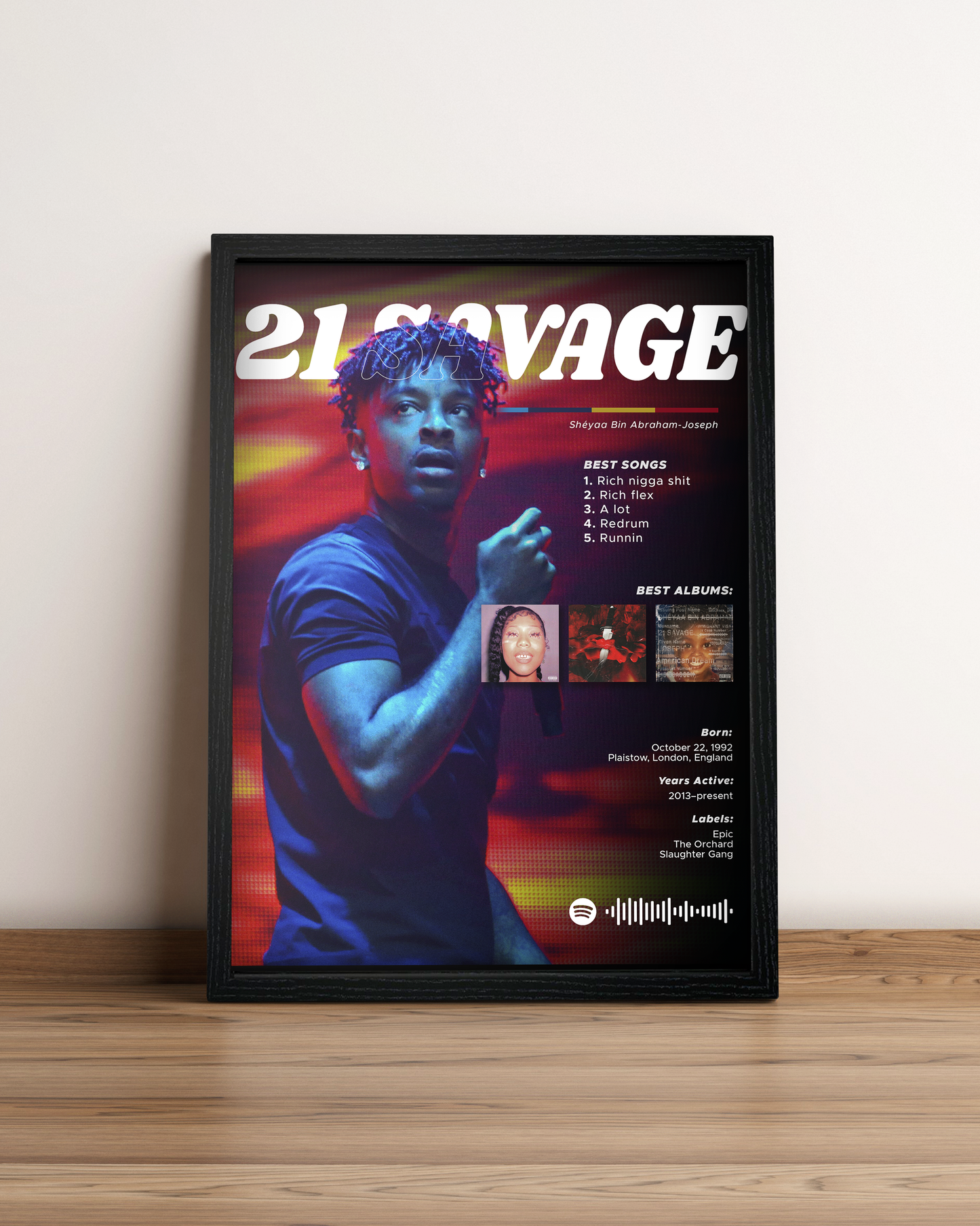 21 Savage - Cuadro Artista