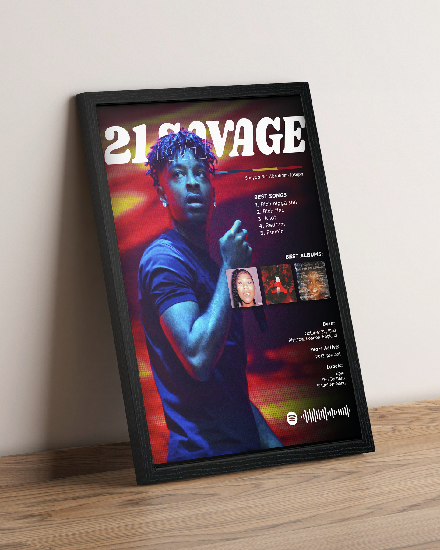21 Savage - Cuadro Artista