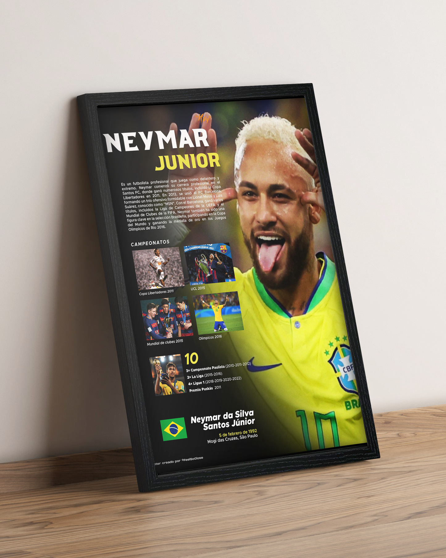 Neymar Jr - Cuadro Deportista #4